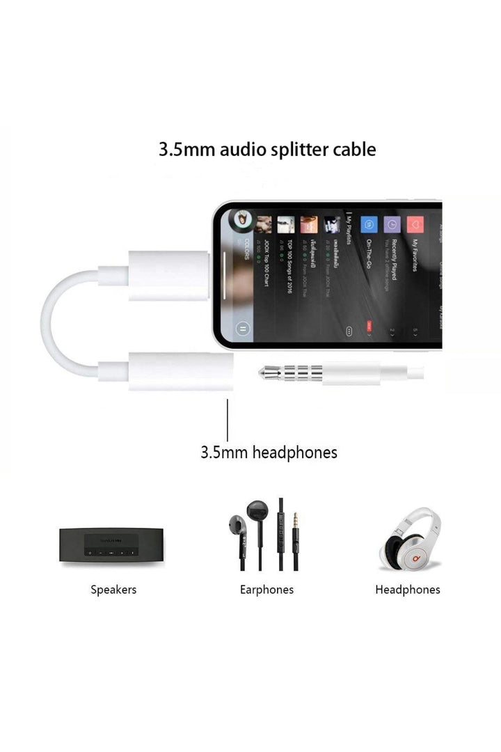 Apple Iphone 14 13 12 11 X 7 8 Plus Uyumlu Kulaklık Çevirici Lightning Aux Dönüştürücü