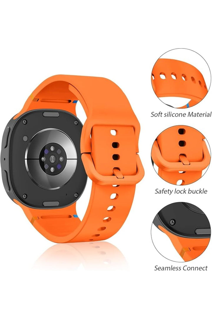 Samsung Galaxy Watch 8 40mm/44mm/Classic 46mm Uyumlu Kordon Liquid Same Leke Tutmayan Silikon Kordon