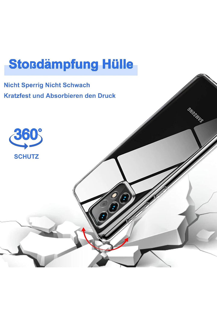Samsung Galaxy A52 Uyumlu Kılıf 3d Kamera Korumalı Darbe Önleyici Şeffaf Transparan Esnek Silikon