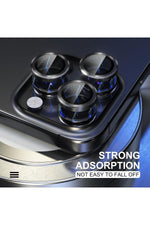 Load image into Gallery viewer, İphone 15 Pro/iphone 15 Pro Max Uyumlu Kamera Lens Koruyucu Dayanıklı Renkli Metal Temperli Cam