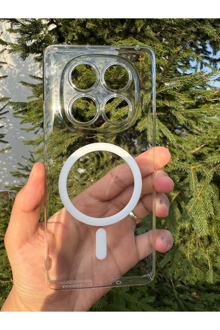 Xiaomi Redmi Note 14 Pro 5G Uyumlu Kılıf Sert Sararmaz Magsafe Kamera Korumalı Dayanıklı Kapak