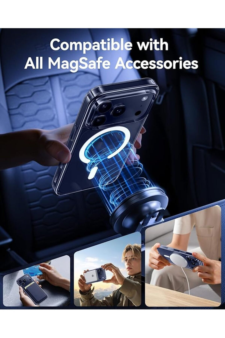 iPhone 17 Pro Uyumlu Kılıf İnce Sert Sararmaz Magsafe Kamera Kenarı Koruyucu Dayanıklı Kapak