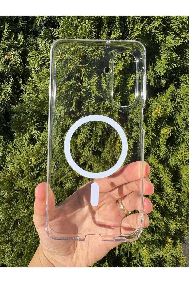 Samsung Galaxy A34 Uyumlu Kılıf İnce Sert Sararmaz Magsafe Kamera Kenarı Koruyucu Dayanıklı Kapak