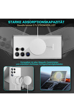 Load image into Gallery viewer, Samsung Galaxy S24 Ultra Uyumlu Kılıf 3D Kamera Lens Korumalı Magsafe Kenarı Renkli Şeffaf Kapak