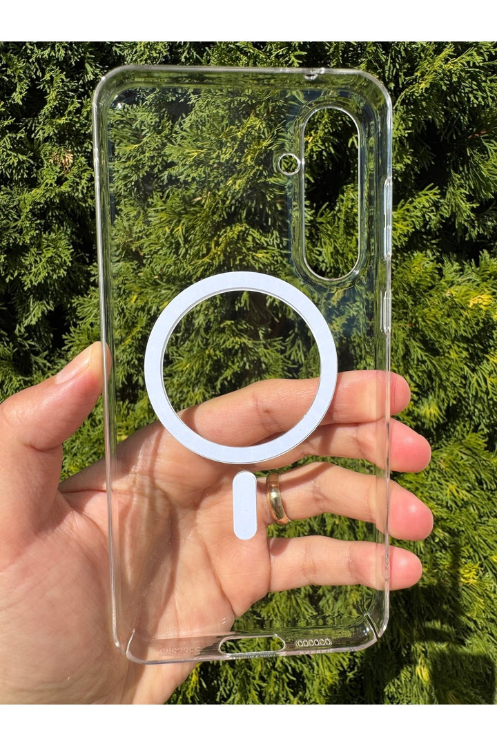 Samsung Galaxy S23 Fe Uyumlu Kılıf Sert Sararmaz Magsafe Kamera Korumalı Koruyucu Dayanıklı Kapak