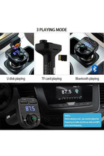 Load image into Gallery viewer, Araç Fm Transmitter 5.0 Bluetooth Araç Kiti Usb Mp3 Sd Kart Flash Için Uygun Çakmaklık Girişli