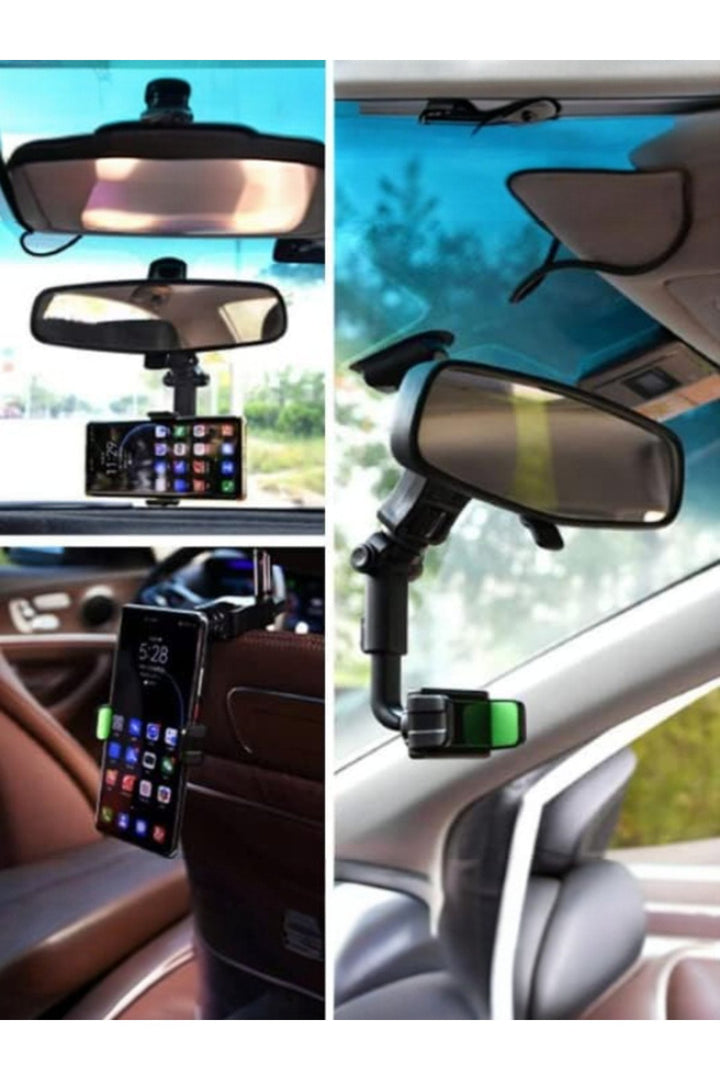 Araç içi Telefon Tutucu Dikiz Aynası 360 Dönebilen Ayarlanabilir Akrobatik Tüm Telefonlara Uygun