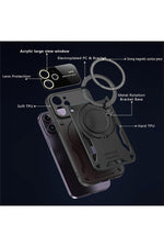 Load image into Gallery viewer, iPhone 11 Uyumlu Kılıf Magsafe Standlı Kamera Lens Korumalı Darbelere Dayanıklı Renkli Tank Kapak