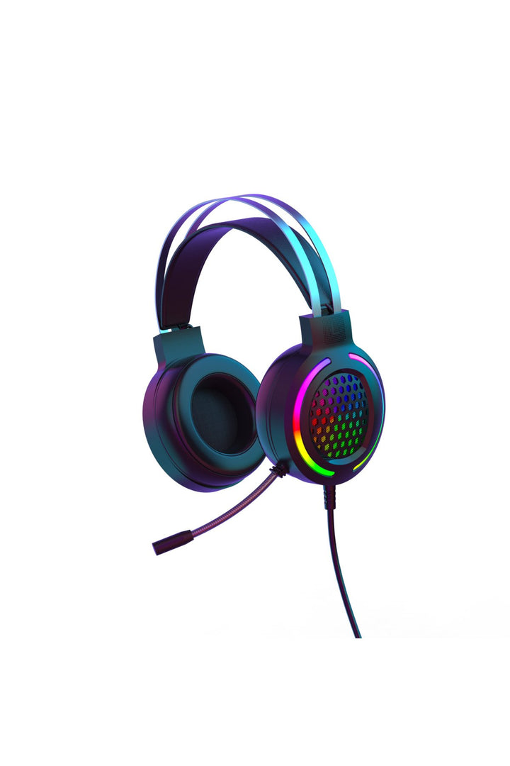 Kulaküstü Oyuncu Kulaklık RGB Led Işıklı Gaming Ayarlanabilir USB 3.5mm Jack Mikrofonlu PC/PS/X-Box