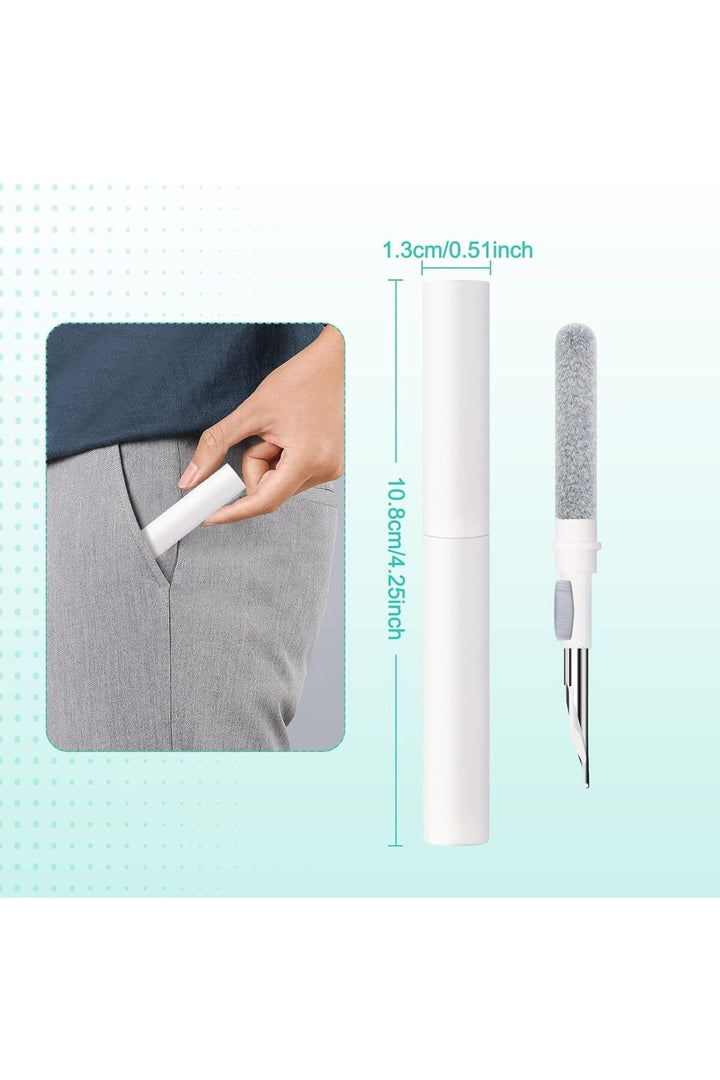 Çok Fonksiyonlu Fırçalı İğneli Süngerli Telefon/Airpods/Kulaklık/Tablet Temizleme Aracı Temizlik Kit