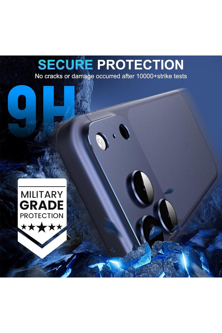 iPhone 17 Pro Max Uyumlu Kamera Koruyucu Lens Metal Temperli Cam Kamera Çevresi Tam Koruma