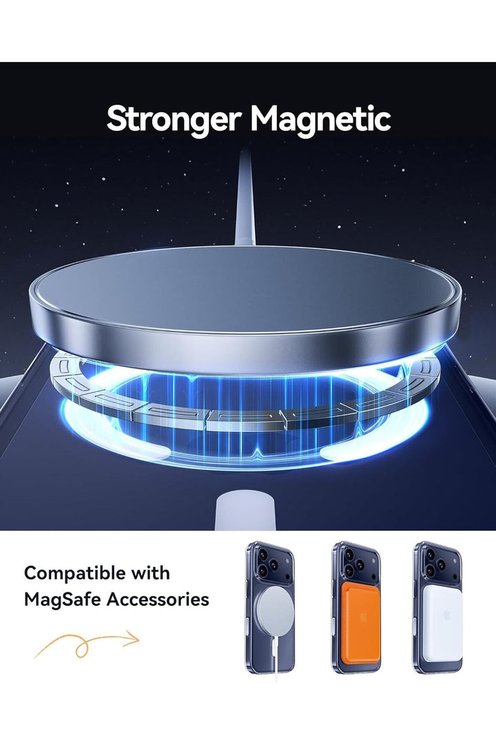 iPhone 17 Pro Max Uyumlu Kılıf İnce Sert Sararmaz Magsafe Kamera Kenarı Koruyucu Dayanıklı Kapak