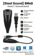 Load image into Gallery viewer, USB To 3.5mm Jack Çevirici USB To Kulaklık Mikrofon Ses Kartı Stereo Adaptör Notebook PC Dönüştürücü