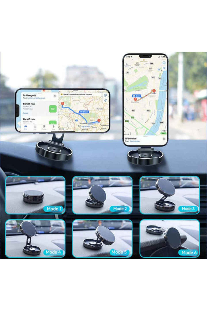 Tüm Cihazlara Uyumlu Mıknatıslı Katlanabilir 360 Ayarlanabilir Telefon Tutacağı Araç Telefon Tutucu