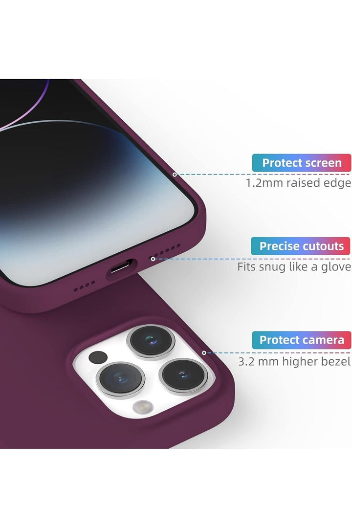 Yüksek Kaliteli iPhone 13 Pro Uyumlu Kılıf Liquid Silikon Renkli Mat Lekelere Dayanıklı Kaymaz