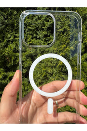 iPhone 15 Pro Max Uyumlu Kılıf Sert Sararmaz Magsafe Kamera Kenarı Koruyucu Dayanıklı Kapak