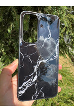 Load image into Gallery viewer, Samsung Galaxy S24 Fe Uyumlu Kılıf Parlak Mermer Desenli Kamera Kenar Koruyuculu Arka Kapak