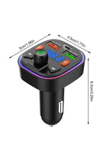 Load image into Gallery viewer, Bluetooth Araç Kiti Araç Fm Transmitter USB Type-C SD Kart MP3 PD Flash Için Uygun Çakmaklık Girişli
