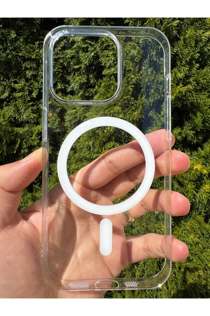 iPhone 14 Pro Uyumlu Kılıf Sert Sararmaz Magsafe Kamera Kenarı Koruyucu Dayanıklı Kapak