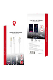 Lightning/Type-C Uyumlu Aux Kablosu 3.5mm Jack Tüm Modeller ile Uyumlu Silikon Dayanıklı Ses Kablosu