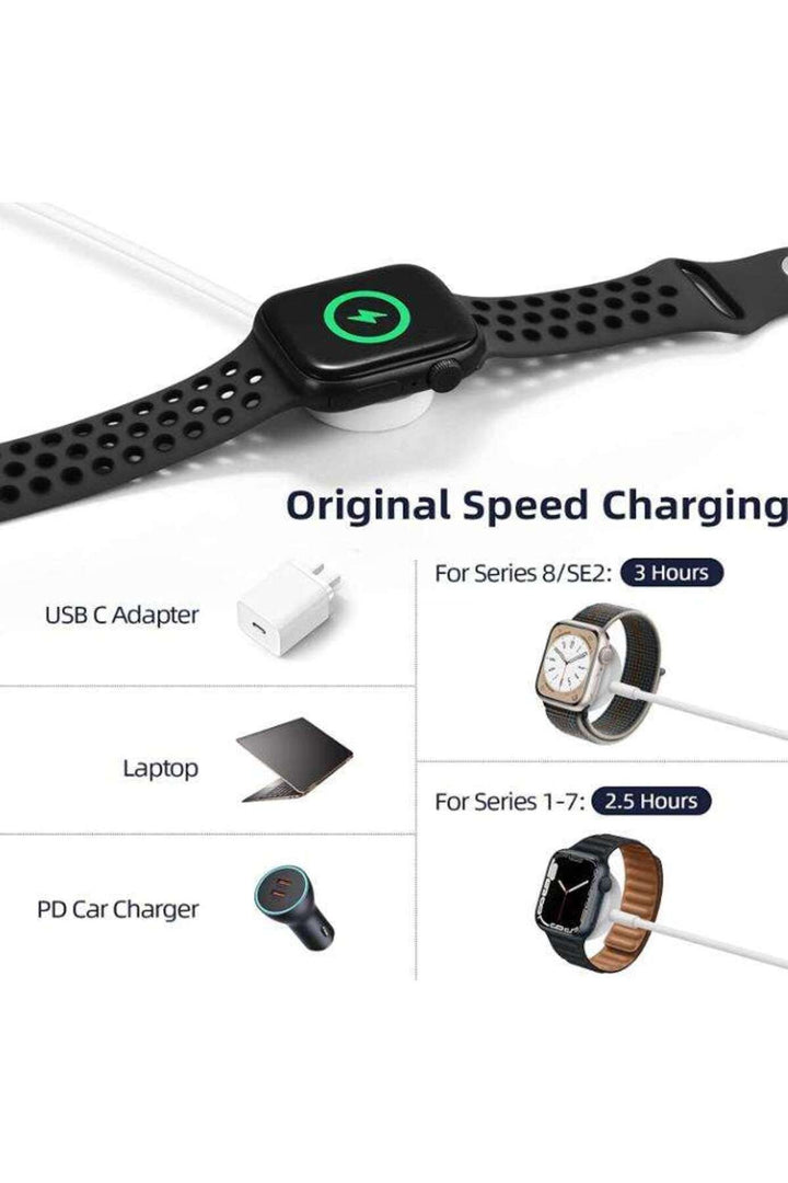 Apple Watch 9 8 7 6 5 4 3 Se Uyumlu Şarj Cihazı Manyetik Şarj Kablosu Type-c Şarj Aleti