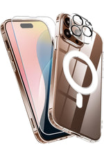 Load image into Gallery viewer, iPhone 15 Pro Uyumlu Kılıf Kamera Koruma Camı Ekran Koruyucu Şeffaf Magsafe Temperli Cam Koruma