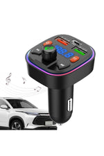 Load image into Gallery viewer, Bluetooth Araç Kiti Araç Fm Transmitter USB Type-C SD Kart MP3 PD Flash Için Uygun Çakmaklık Girişli