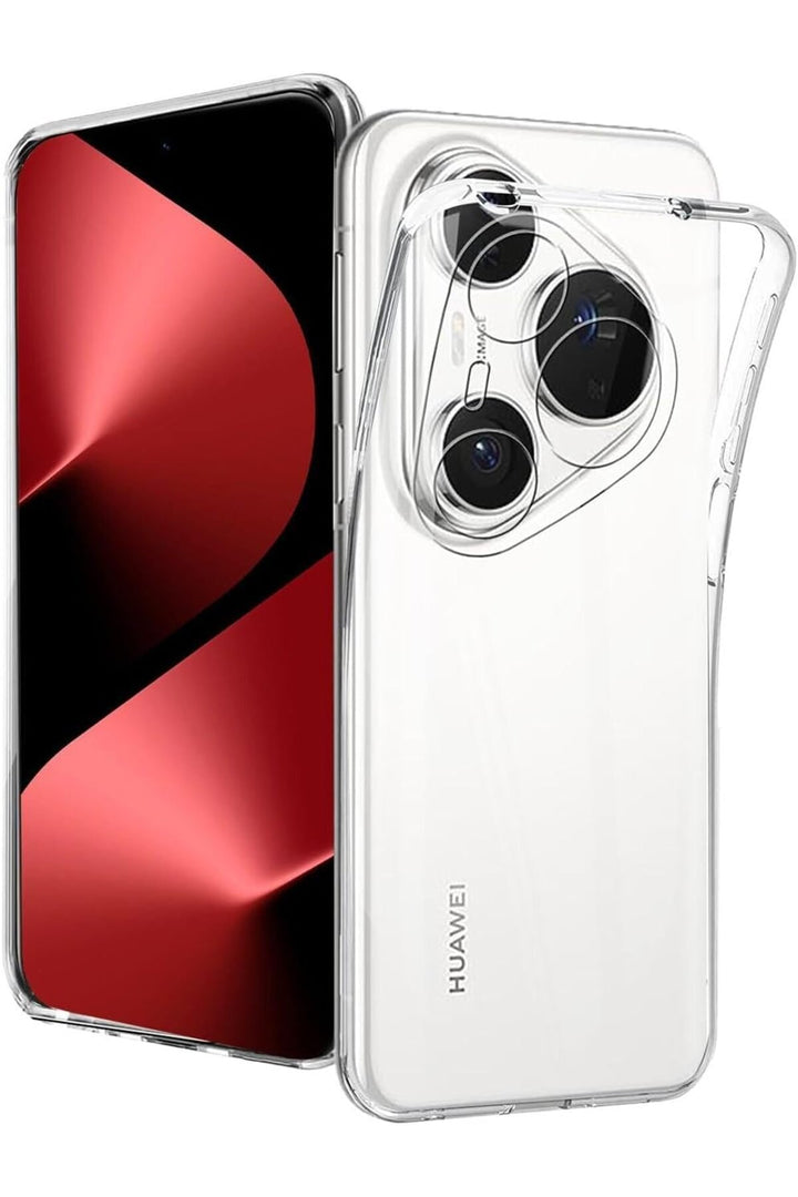 Huawei Pura 80 Ultra Uyumlu Kamera Korumalı Kılıf Darbe Önleme Şeffaf Transparan Esnek Silikon Kapak