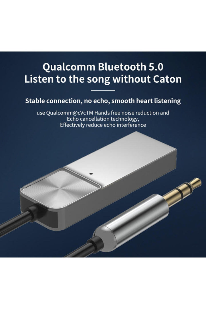 Mikrofonlu Araç Bluetooth Kiti Usb 3.5mm Aux Bluetooth Çevirici Dönüştrücü Hd Ses Kalite Arama/müzik