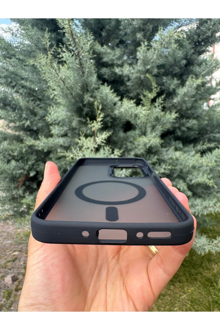Samsung Galaxy A26 Uyumlu Kılıf Magsafe Renkli Kamera Etrafı Koruyucu Metalik Silikon Sararmaz Kapak