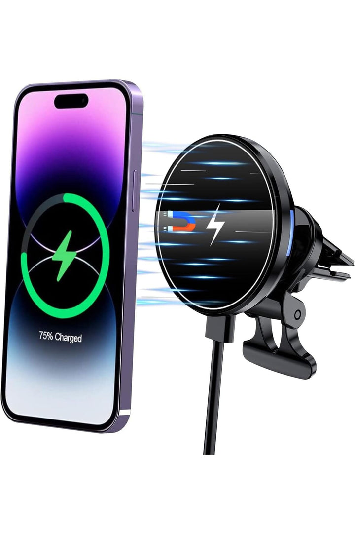 İphone 11-12-13-14-15-16 Plus-17 Pro Max Uyumlu Magsafe Şarj Telefon Tutucu Kablosuz Araç Içi Tutucu