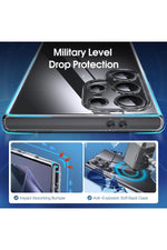 Load image into Gallery viewer, Samsung Galaxy S24 Ultra Uyumlu Kılıf 3D Kamera Koruma Darbe Önleyici Şeffaf Renksiz Silikon Kapak
