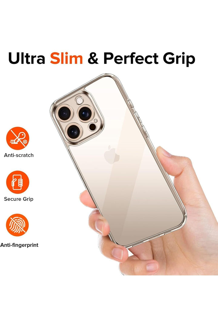 iPhone 16 Pro Max Uyumlu Şeffaf Kılıf Kamera Çıkıntılı Koruyucu Slim Renksiz İnce Esnek Silikon