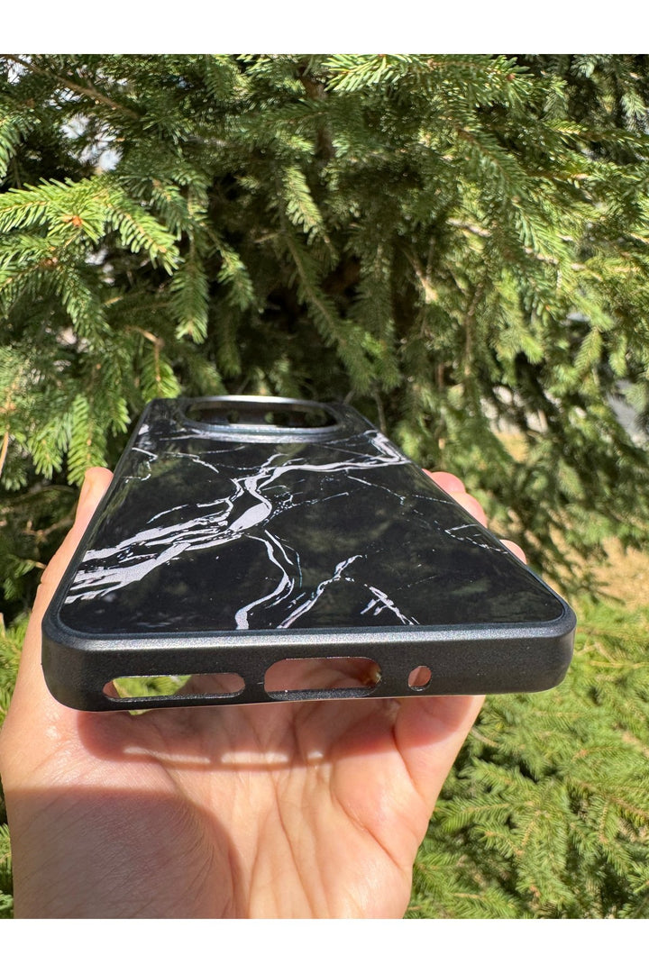 Xiaomi Redmi Note 14 Pro 4G Uyumlu Kılıf Parlak Mermer Desenli Kamera Kenar Koruyuculu Arka Kapak