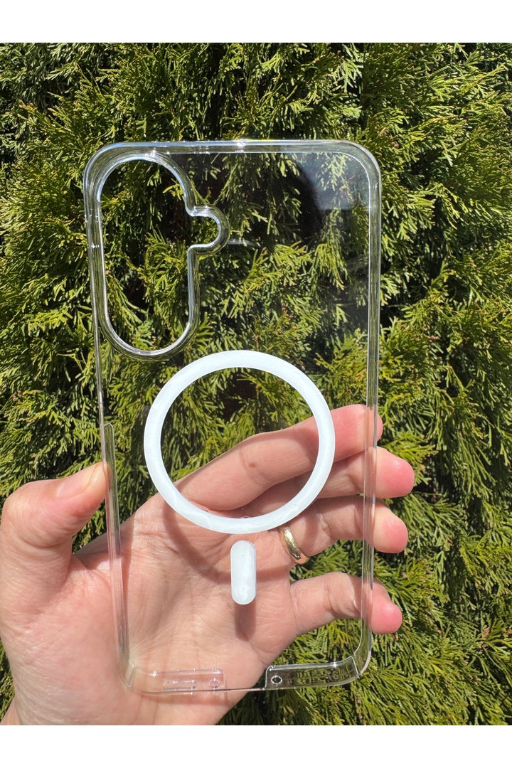 Samsung Galaxy A37 Uyumlu Kılıf İnce Sert Sararmaz Magsafe Kamera Kenar Koruyucu Dayanıklı Kapak