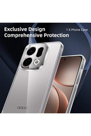 Oppo Find X9 Uyumlu Kamera Korumalı Kılıf Darbe Önceleyici Şeffaf Transparan Esnek Silikon Kapak