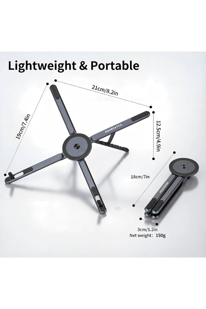 Laptop/Notebook/Macbook Uyumlu Yüksek Kalite Katlanabilir Taşınabilir Çantalı Metal Masa Üstü Standı
