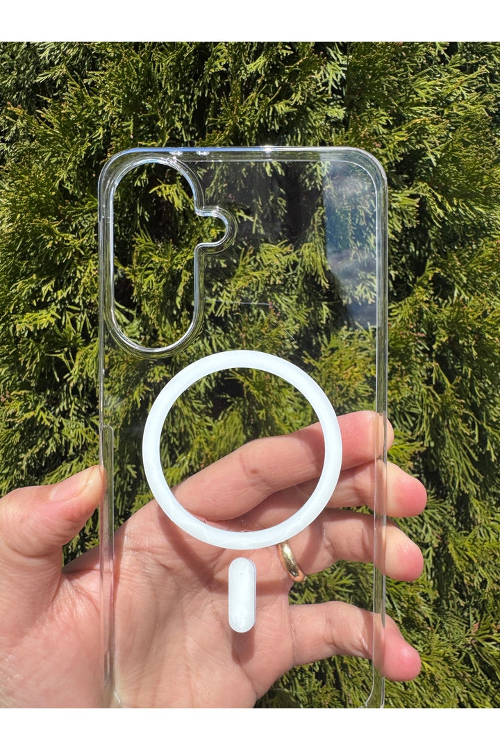 Samsung Galaxy A37 Uyumlu Kılıf İnce Sert Sararmaz Magsafe Kamera Kenar Koruyucu Dayanıklı Kapak