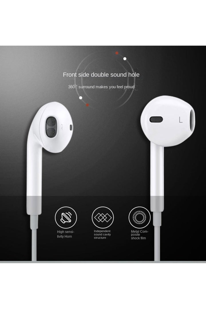 5/5S/6/6S/6S Plus Uyumlu 3.5mm Jack Kulaklık Samsung Xiaomi Huawei Uyumlu Mikrofonlu Kulaklık