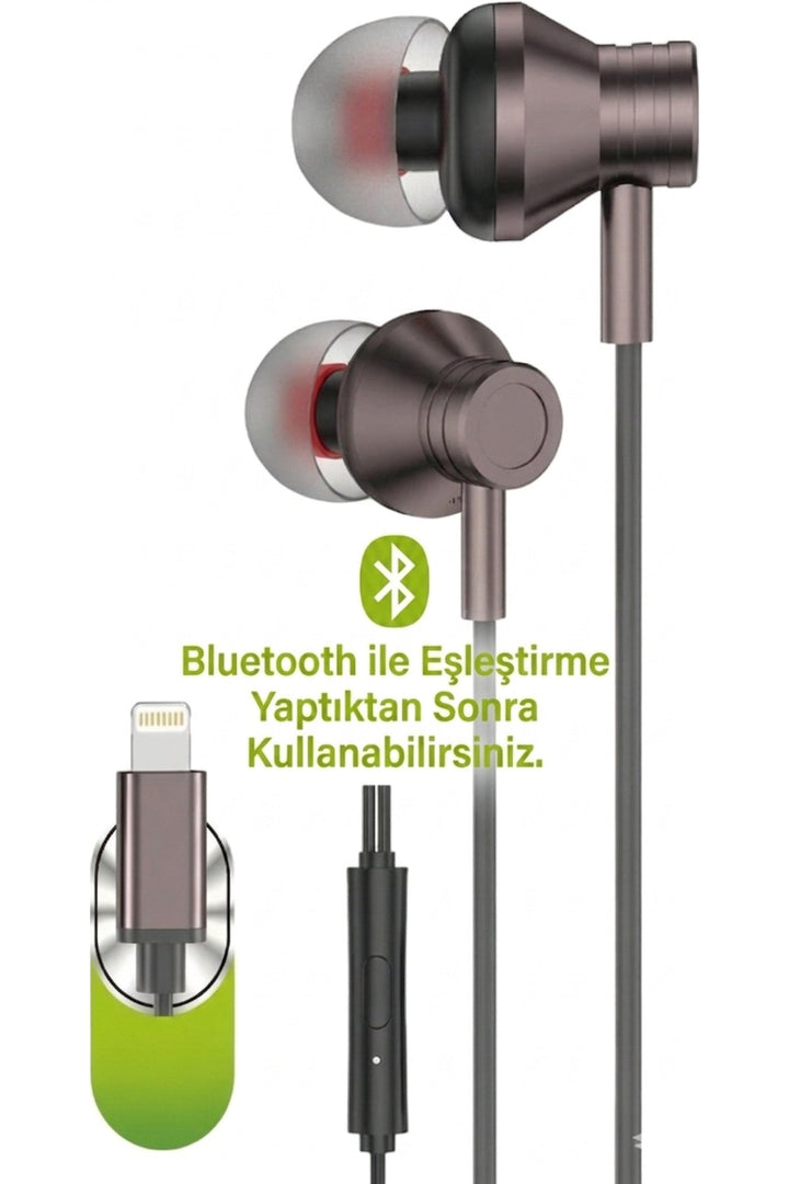 Yüksek Kaliteli iPhone 7/8Plus/XR/XS Max/11/12/13/14/Mini/Plus/Pro Max Uyumlu Kulaklık Silikon Uçlu