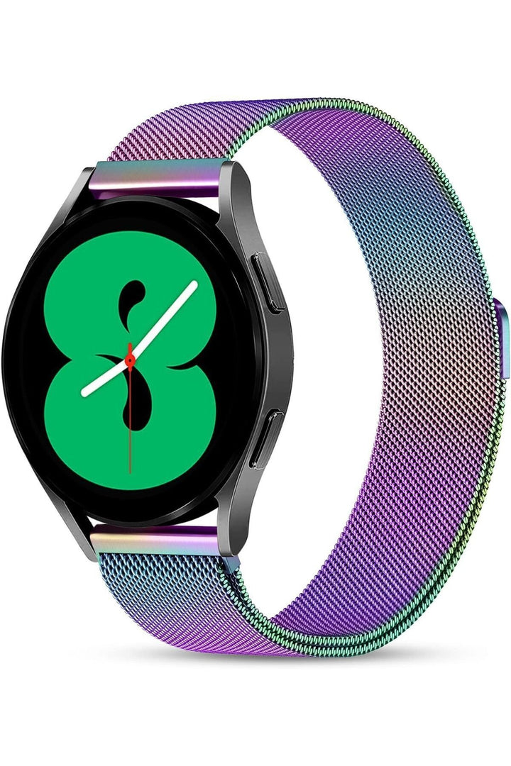 Huawei Watch GT/GT2E/GT2/GT2 Pro/GT3/GT3 Pro/GT4 46mm Uyumlu Kordon Mıknatıslı Parlak İnce Metal