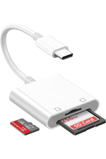 Load image into Gallery viewer, 17/16/15/Pro Max/Plus/Mini/iPad/MacBook Pro/Air Samsung Uyumlu Type-C To SD/Micro SD/TF Kart Okuyucu