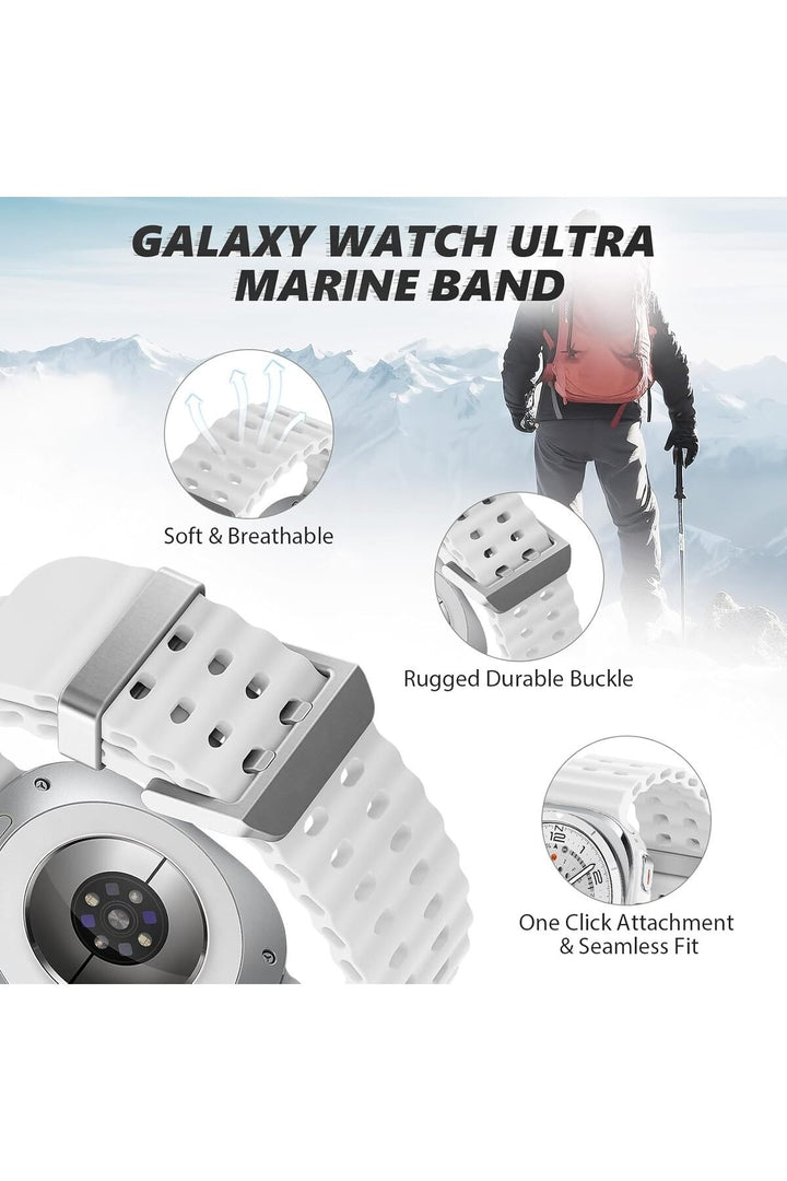 Samsung Galaxy Watch Ultra 47mm Uyumlu Kordon Liquid Silikon Spor Renkli Kordon