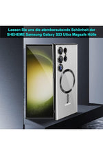 Load image into Gallery viewer, Samsung Galaxy S24 Ultra Uyumlu Kılıf 3D Kamera Lens Korumalı Magsafe Kenarı Renkli Şeffaf Kapak