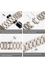 Load image into Gallery viewer, Apple Watch 9 8 7 6 5 4 3 2 Se 42mm/44mm/45mm/49mm Uyumlu Kordon Ayarlanablir Parlak Metal Paslanmaz