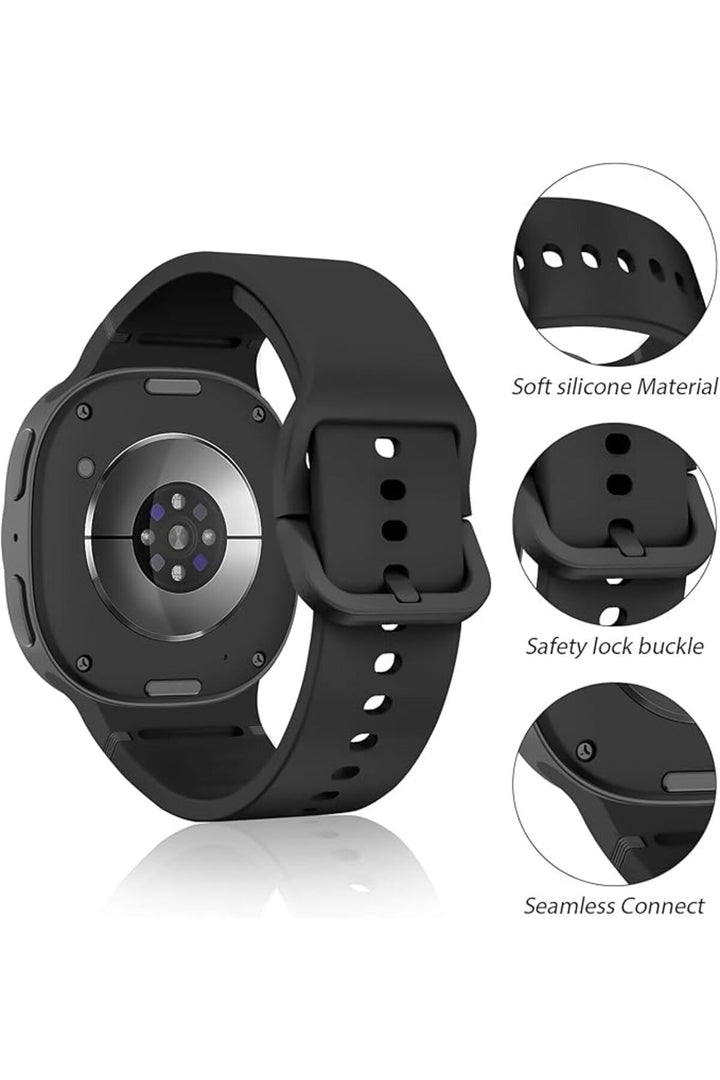 Samsung Galaxy Watch 8 40mm/44mm/Classic 46mm Uyumlu Kordon Liquid Same Leke Tutmayan Silikon Kordon