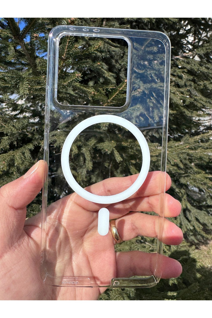 Xiaomi Mi 14T Uyumlu Kılıf Sert Sararmaz Magsafe Kamera Korumalı Koruyucu Dayanıklı Şeffaf Kapak