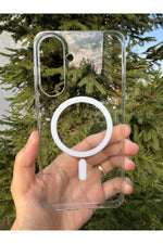 Load image into Gallery viewer, Samsung Galaxy A36 Uyumlu Magsafe Kılıf Kamera Kenarı Koruma Sert Sararmaz Dayanıklı Koruyucu Kapak