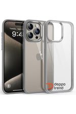 Load image into Gallery viewer, iPhone 15 Pro Max Uyumlu Kılıf Kamera Çevresi Metal Sararmaya Karşı Dayanıklı Koruyucu Silikon Kapak