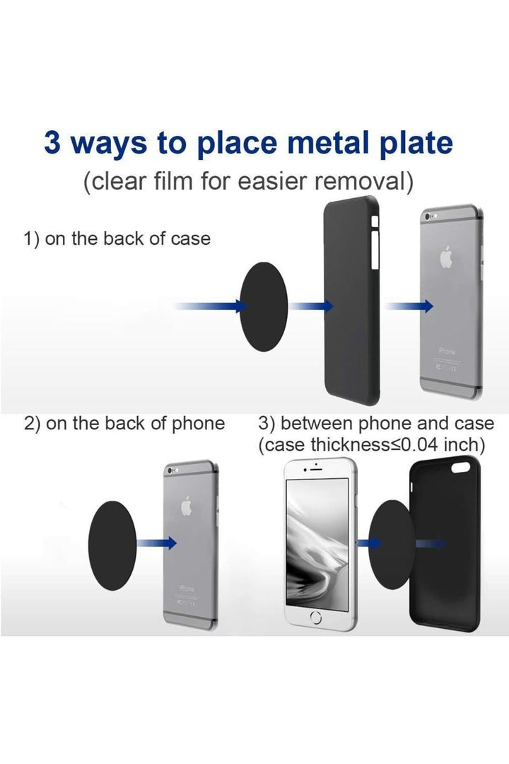 Araç İçi Telefon Tutucu Tüm Modeller ile Uyumlu 360 Dönebilen Metal Mıknatıslı Telefon Tutucu
